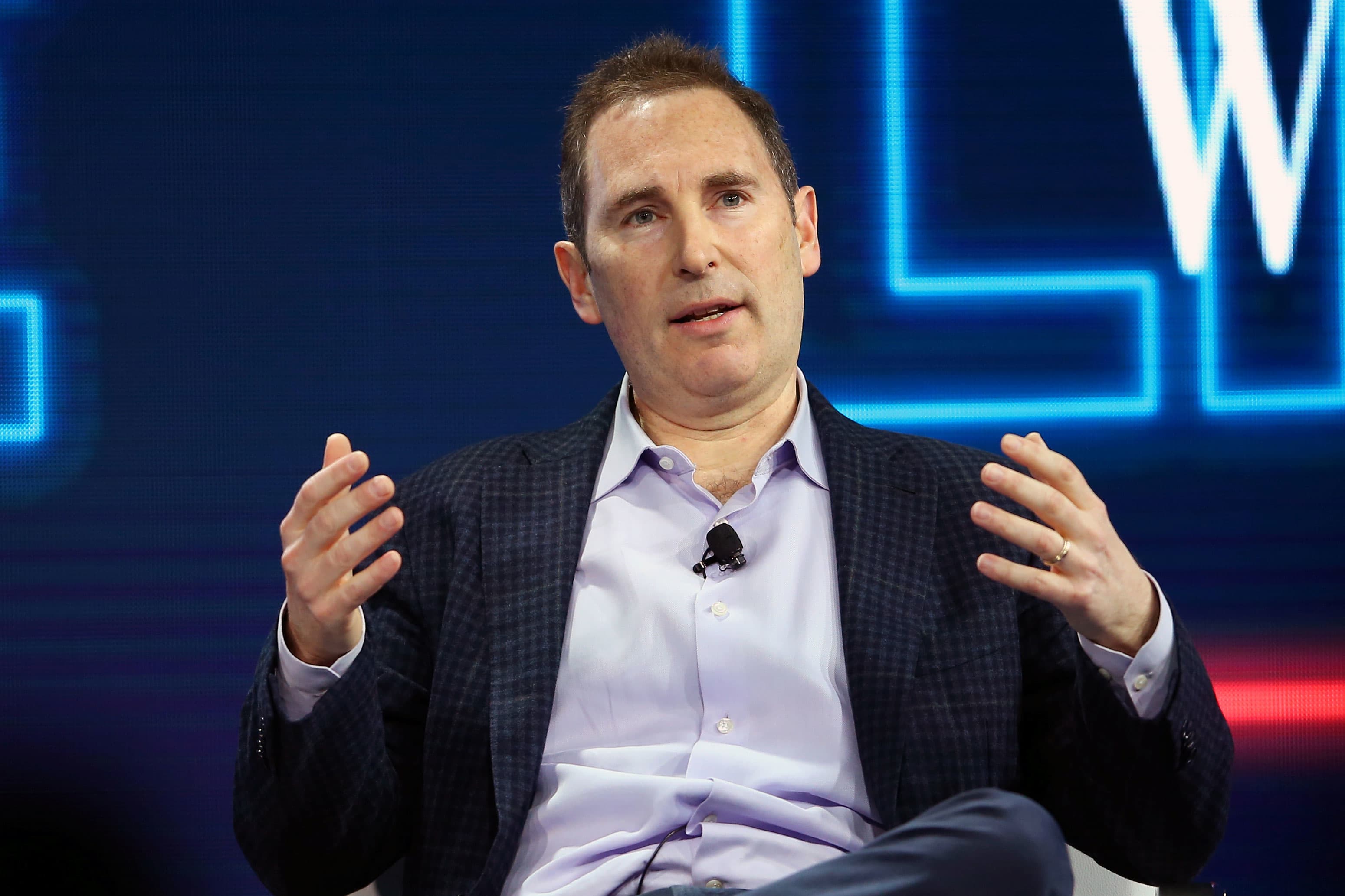 Andy Jassy, CEO of Amazon and then CEO of Amazon Web Services, speaks at the WSJD Live conference in Laguna Beach, California, October 25, 2016.